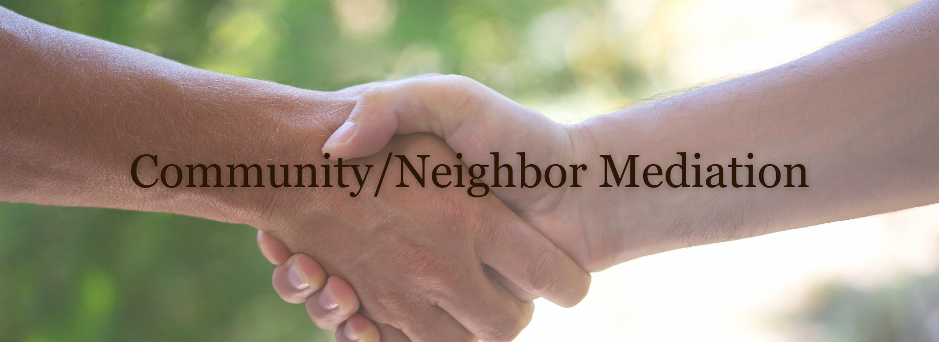 Community/neighbor mediation